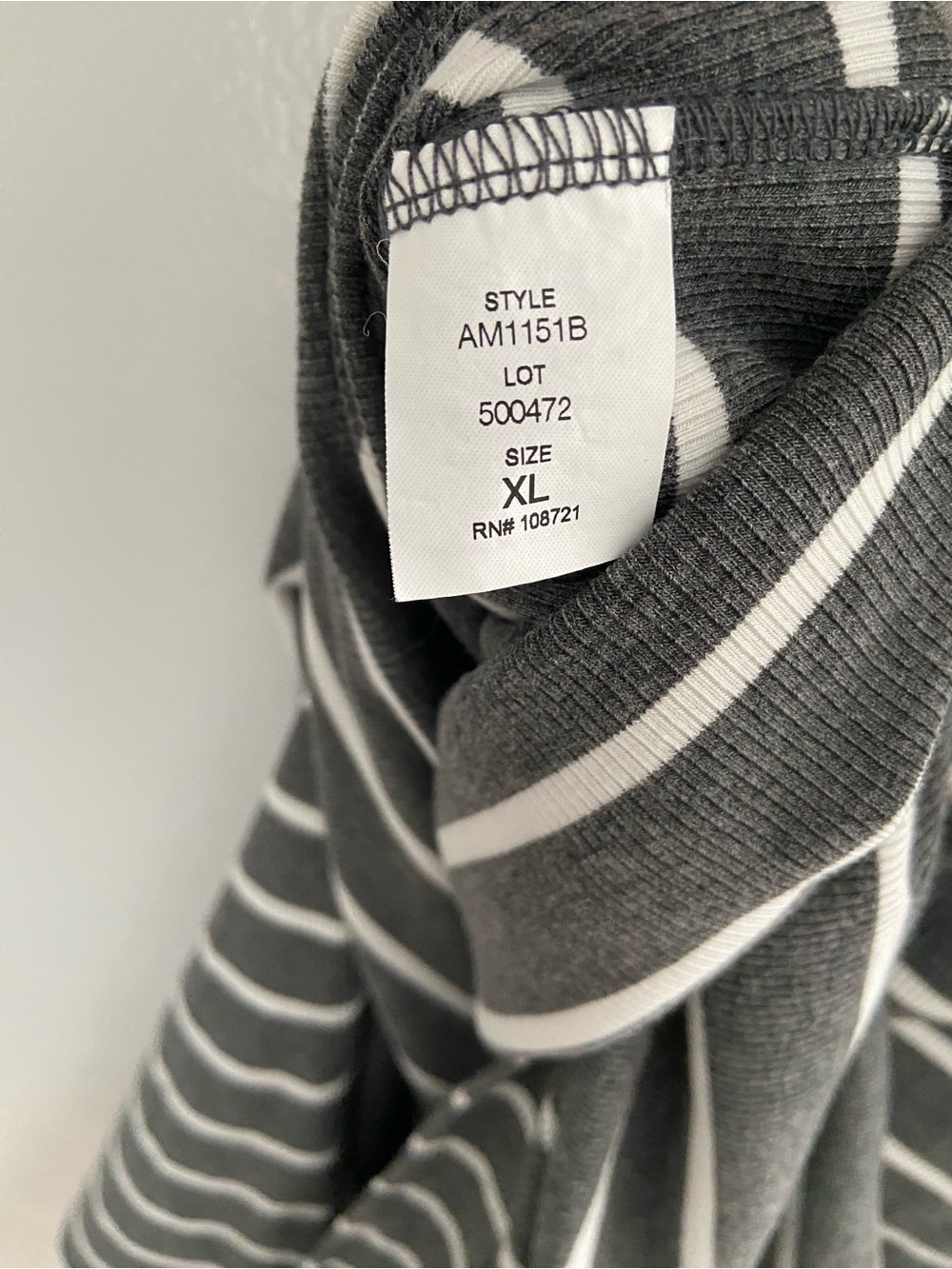NWOT Striped T-Shirt Dress Grey White Short Sleeve Crew Neck Bodycon - Picture 11 of 13